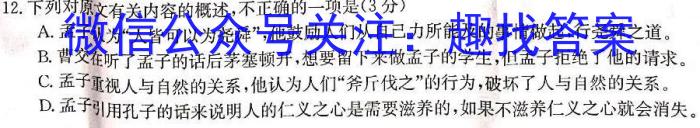 2023届中考导航总复习·模拟·冲刺·二轮模拟卷(一)政治1