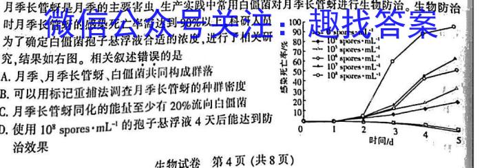 2023届陕西省高三试卷2月联考(23-318C)生物