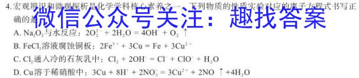 天一大联考2024-2023高二阶段性测试(三)化学