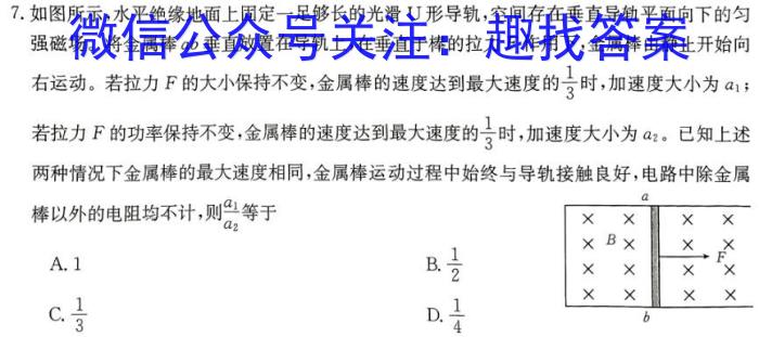 衡水金卷先享题2023届信息卷 全国乙卷(一)物理`