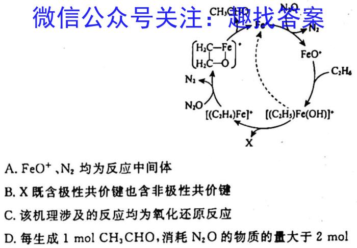 2023年普通高校招生考试冲刺压轴卷XGK(四)4化学