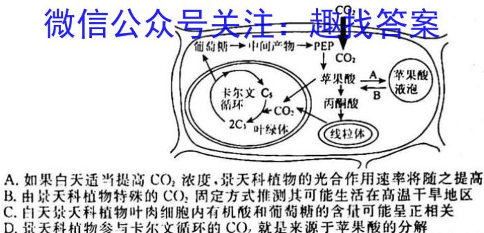 哈师大附中2020级高三上期末考试生物