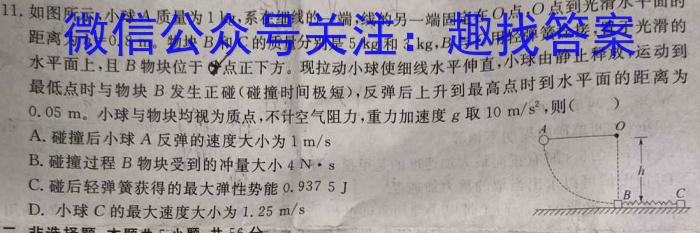 2023年普通高等学校招生全国统一考试 23·JJ·YTCT 金卷·押题猜题(四)4物理`