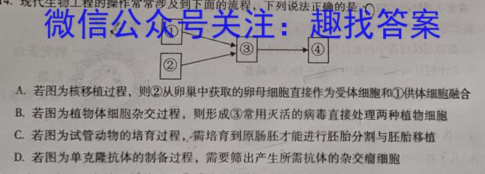 2023年新高考模拟冲刺卷(五)5生物