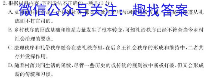 安徽省2022-2023学年九年级下学期期中教学质量调研政治1