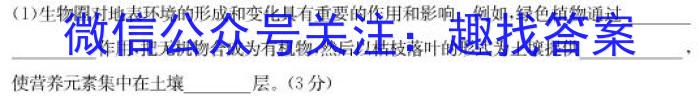 安徽省2023届九年级结课评估（5LR）地理