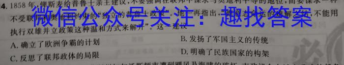 2023河南省普通高中招生考试模拟试卷（三）历史