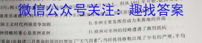 2023届名校之约·中考导向总复习模拟样卷 二轮(五)历史