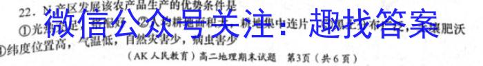 2023年普通高等学校招生全国统一考试名校联盟·模拟信息卷(五)5地理