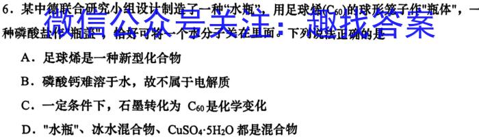 安徽省2022-2023学年第一学期九年级教学质量监测化学