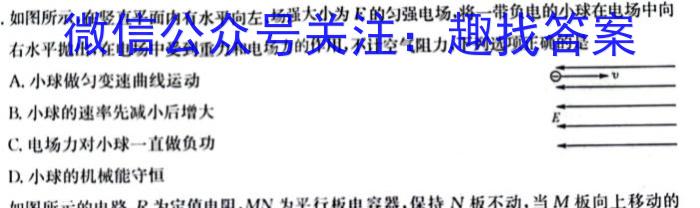 安徽省名校联考2025届第二学期高一年级开学考.物理