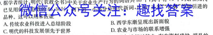 湖南省部分学校2023年4月高三模拟考试历史