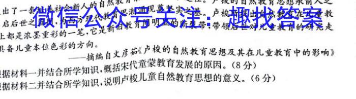 江西省2023年学科核心素养·总复习(八)历史