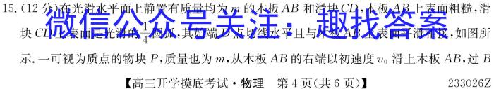 2023普通高等学校招生全国统一考试·冲刺预测卷QG(四)4物理`