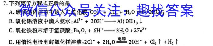 2023届甘青宁高三年级2月联考化学