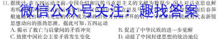 江西省2024届八年级上学期第四阶段练习政治s