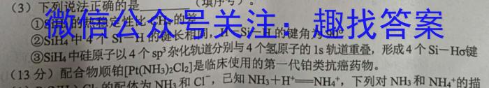 衡水金卷2024-2023学年度上学期高二五调考试(新教材·月考卷)化学