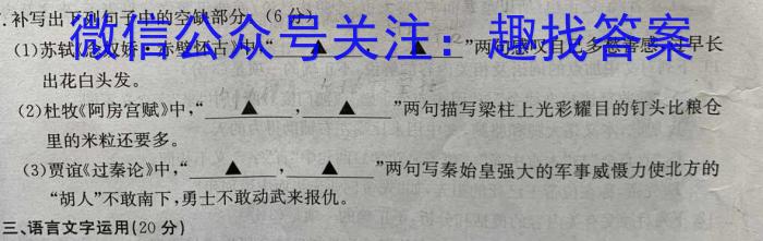 2023年安徽A10联盟高二4月联考政治1