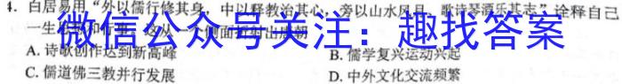 衡水金卷 2022-2023下学期高二期中考试(新教材·月考卷)历史