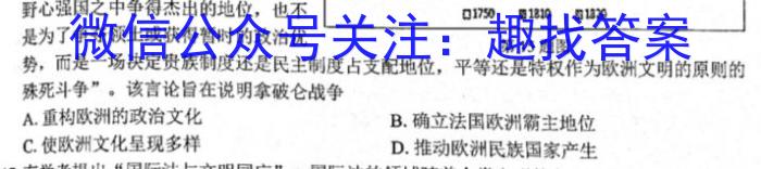 安徽省2023届九年级3月C20联考历史