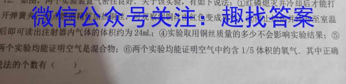 安徽省2023届九年级下学期教学质量调研考试化学