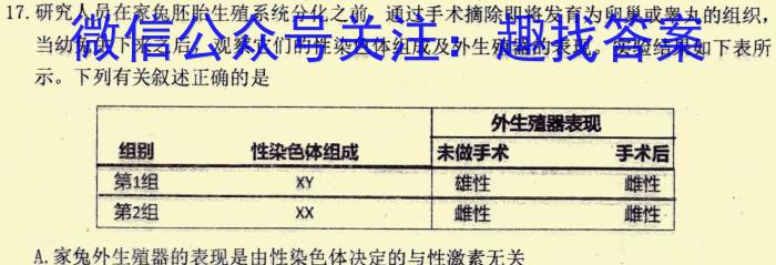 2024届包头市高二年级上学期期末教学质量检测生物