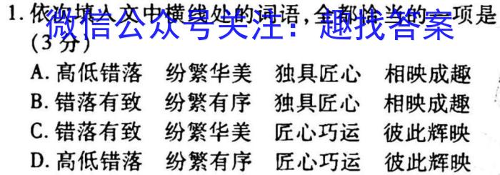 师大名师金卷2023年陕西省初中学业水平考试（一）政治1