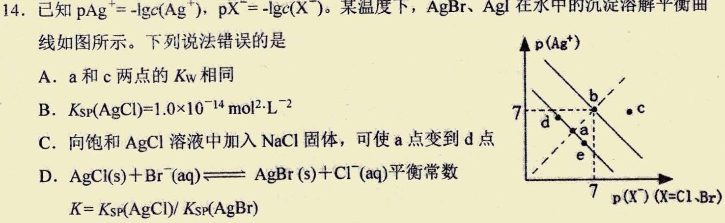 东北三省三校2023年高三第一次联合模拟考试化学