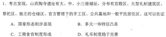2025届湖南高二年级3月联考历史