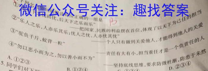 安徽省2023年九年级万友名校大联考试卷一s地理