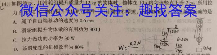 安徽第一卷·2023年中考安徽名校大联考试卷（二）物理`