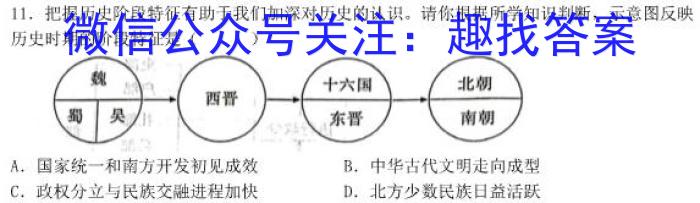 百师联盟辽宁2022-2023学年度高考适应性测试（3月）历史