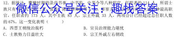 邵阳市二中2023年高一上学期期中考试历史