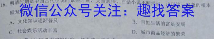 安徽第一卷·2023年九年级中考第一轮复习（七）历史