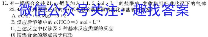 2023届名校之约·中考导向总复习模拟样卷(四)4化学