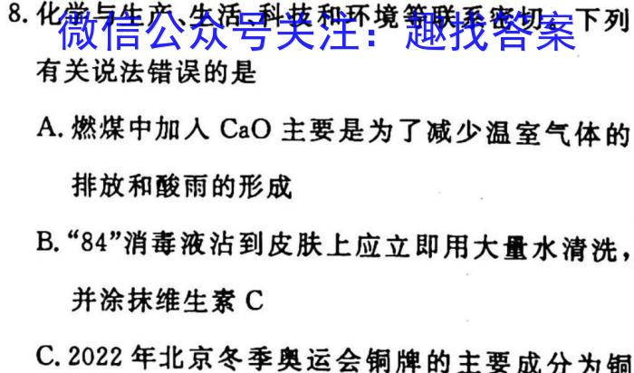 安徽省2023年名校之约·中考导向总复习模拟样卷（一）化学