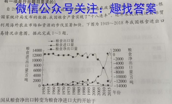 2023届高三全国百万联考(4001C)s地理