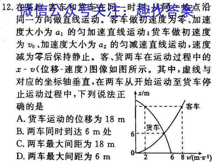 天一大联考2022-2023学年海南省高考全真模拟卷(六)物理`