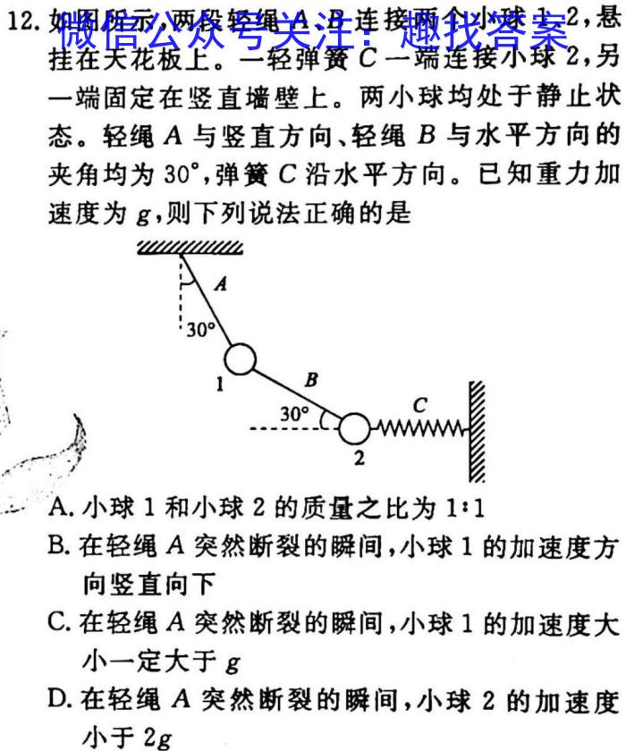 2023山东济宁一模高三3月联考.物理