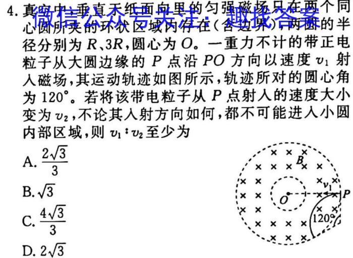 百师联盟2023届高三高考模拟卷（湖南卷）l物理