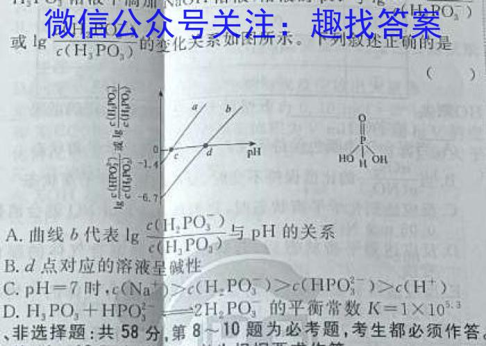 2023普通高等学校招生全国统一考试·冲刺预测卷QG(二)2化学