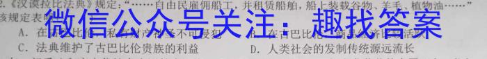 重庆康德2023年普通高等学校招生全国统一考试 高三第二次联合诊断检测历史