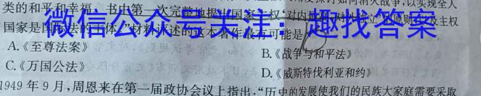 [阳光启学]2023届全国统一考试标准模拟信息卷(十二)12历史