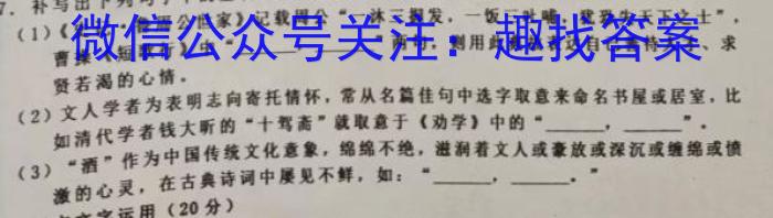 江淮名卷·2023年省城名校中考调研（二）政治1