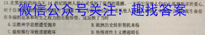 河西区2022-2023第二学期高三年级总复习质量调查(一)历史