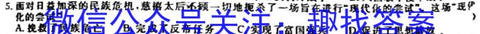 2023年普通高等学校招生统一考试青桐鸣高三4月大联考历史