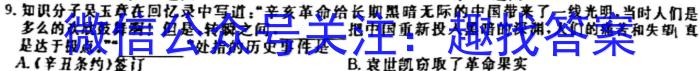 2023年普通高等学校招生全国统一考试 23(新高考)·JJ·YTCT 金卷·押题猜题(八)历史