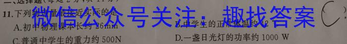 安徽省2022-2023学年九年级下学期双减作业调研考试.物理