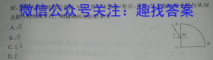 2023年普通高等学校招生全国统一考试金卷仿真密卷(十二)12 23新高考·JJ·FZMJ物理`