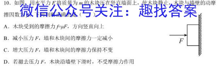 安徽省2024届八年级下学期第一次教学质量监测l物理